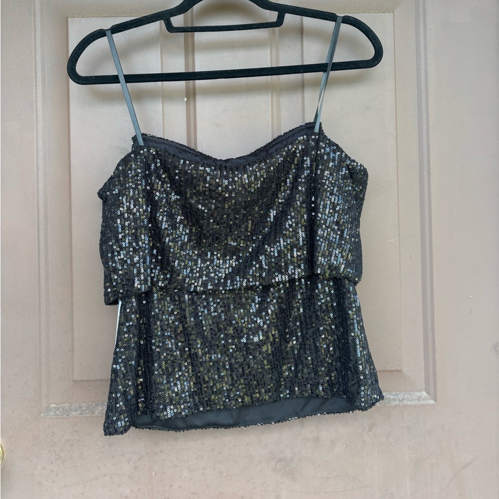 Sequin Black Women's Top - Picture 2 of 3